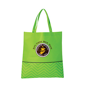 NW9495-C-TALL TONAL NON WOVEN TOTE-Lime Green (Clearance Minimum 240 Units)
